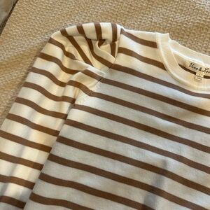 Vine & Love Brown and White Striped Top